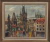 Huile sur toile, vue de Prague