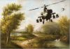 Helicopter Countryside, Print after Banksy, color proof, signed on Arches paper in the plate, publisher's stamp numbered on 150, framed with publisher's certificate, 28x38cm