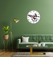 Monakoe Mona Lisa dial, Battery operated watch, inspired by Banksy's character, Acrylic glass print finish, framed in American box, 10 pieces, Diam 39cm