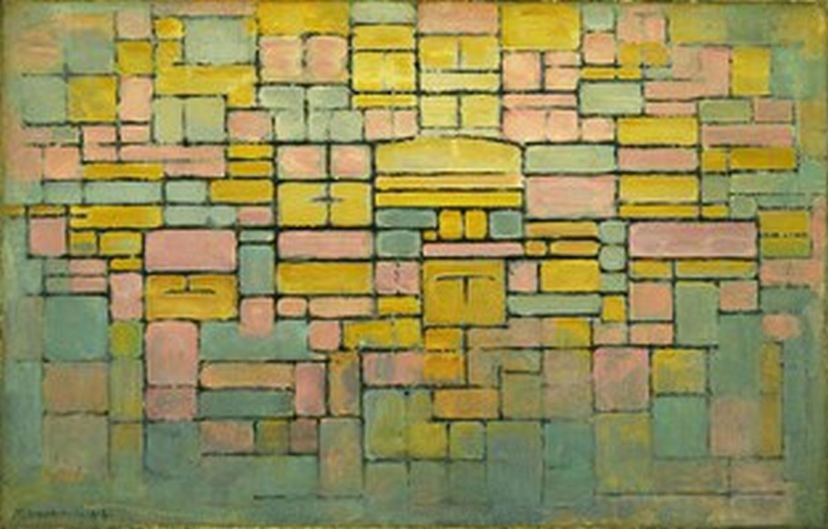 Composition n°5 (1914), Print, after Piet Mondrian, Color print signed on Arches paper in the plate, and publisher's stamp numbered on 150, framed with publisher's certificate, Dimensions 28x38 cm