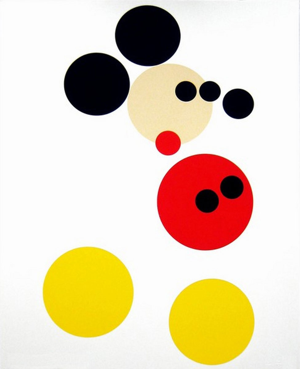 Mickey (2013), Print after Damien Hirst, color proof, signed on Arches paper in the plate, publisher's stamp numbered on 150, framed with publisher's certificate, 28x38cm