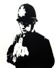 Rude Copper (2002), Print d'après Banksy (after), épreuve en couleur, signé sur papier Arches dans la planche, cachet de l'éditeur numéroté sur 150, encadré avec certificat de l'éditeur, 28x38cm