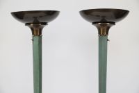 Important pair of Art Deco floor lamps by Philippe GENET (born in 1882) and Lucien MICHON (born in 1887)