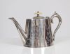 Silver plated metal teapot