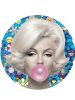 Marilyn Balloon d'après Murakami Bleu, BrainRoy, Finition verre acrylique print, encadré avec attache murale, Forme ronde, Diam 80cm, édité en 6 exemplaires avec certificats