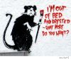 I'm out of bed, Print d'après Banksy (after), épreuve en couleur, signé sur papier Arches dans la planche, cachet de l'éditeur numéroté sur 150, encadré avec certificat de l'éditeur, 28x38cm