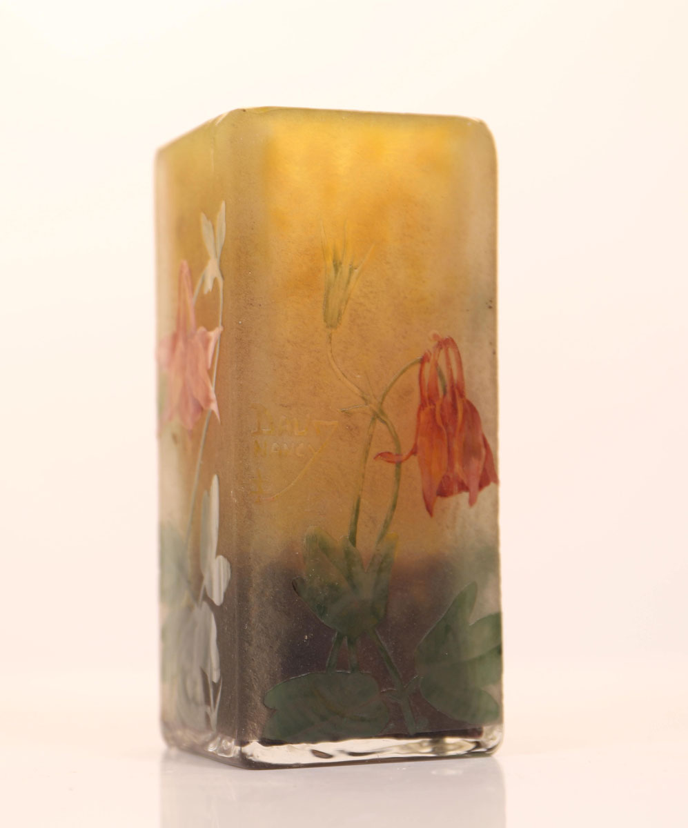 Square vase by Daum