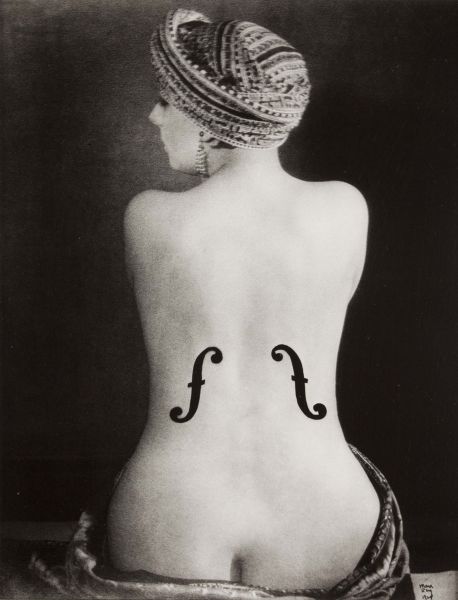 Le Violon d'Ingres (1924), Print, after Man Ray, Color print signed on Arches paper in the plate, and publisher's stamp numbered on 150, framed with publisher's certificate, Size 38x28 cm