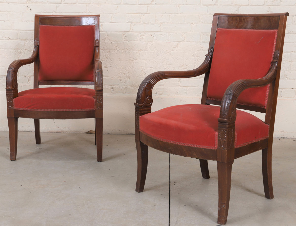 Pair of Empire armchairs