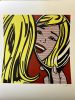 Girl In Mirror, d'après Roy Lichtenstein, lithographie imprimée sur papier Beaux Arts, Taille 70 x 50, édité en 150 exemplaires