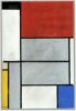 Composition Black Red Grey Yellow Blue, Print, after Piet Mondrian, Color print signed on Arches paper in the plate, and stamp of the publisher numbered on 150, framed with certificate of the publisher, Dimensions 28x38 cm