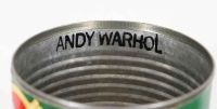 Andy Warhol (d'aprés) - boite de conserve Del Monte portant une inscription Andy Warhol