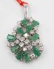 Emerald and diamonds pendant