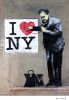 I love NY, print after Banksy, color proof, signed on Arches paper in the plate, publisher's stamp numbered on 150, framed with publisher's certificate, 28x38cm