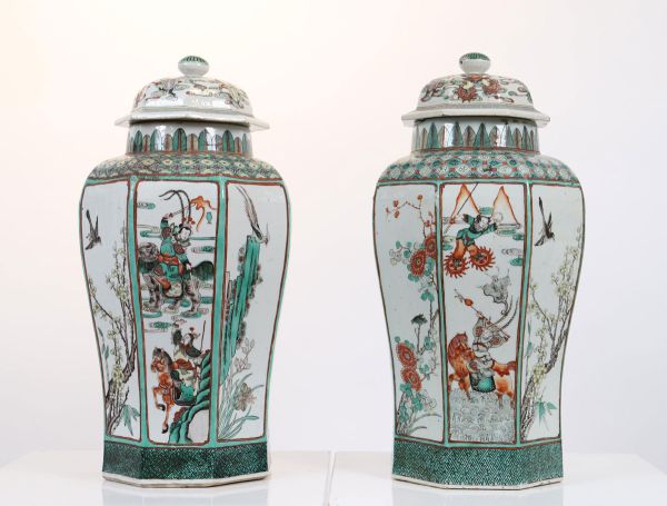 Pair of cutlery pots - China