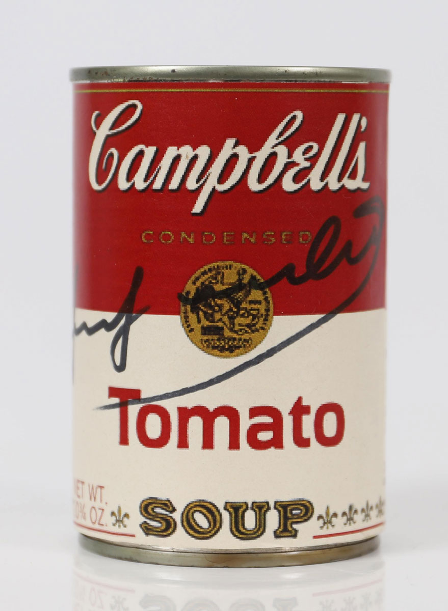 Andy Warhol (after) - Campbell's can with an Andy Warhol inscription