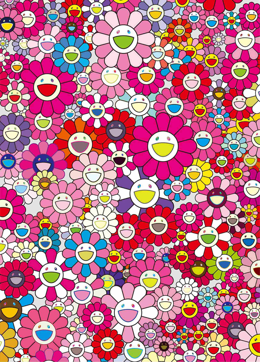 Homage to Monopink (2012), Print after Takashi Murakami, color print, signed on Arches paper in the plate, publisher's stamp numbered on 150, framed with publisher's certificate, 28x38cm