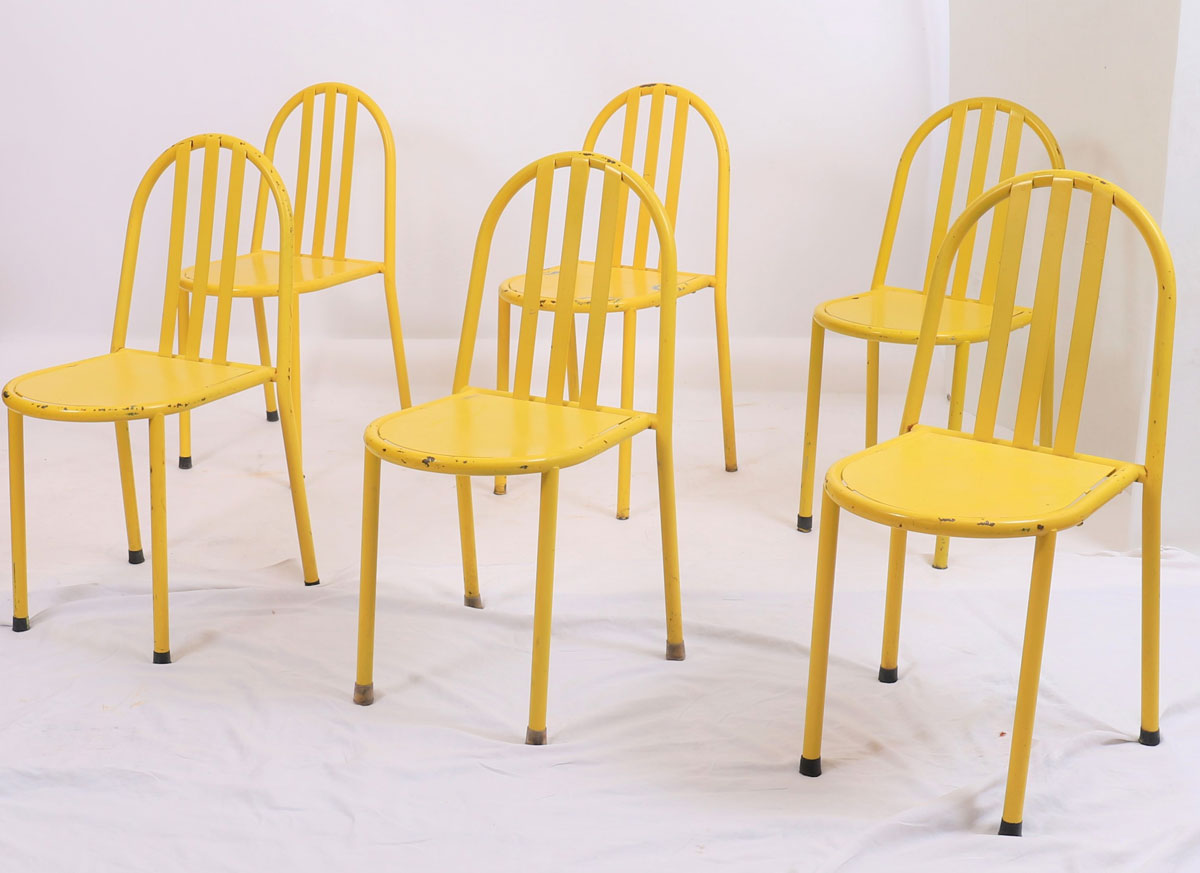 Suite de six chaises tubulaire modernistes de Robert MALLET-STEVENS (1886-1945)