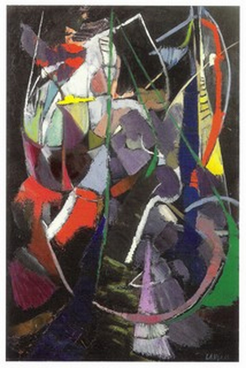 La cathédrâle est un navire (1961), Print, after André Lanskoy, Color print signed on Arches paper in the plate, and publisher's stamp numbered on 150, framed with publisher's certificate, Dimensions 28x38 cm