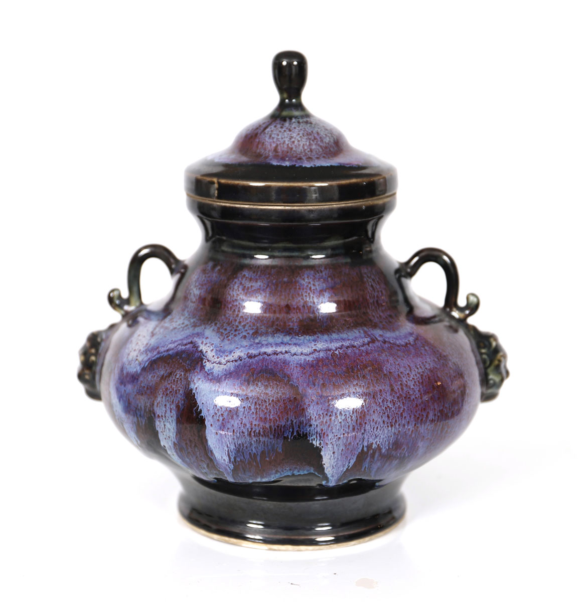 Flaming purple covered pot - China