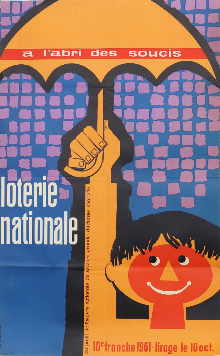 Affiche Loterie Nationale - Luxembourg