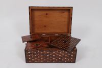 Travel box in marquetry