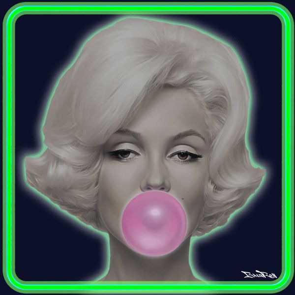 Marilyn Neon III, BrainRoy, Plexi print, acrylic glass, delivered in American box, 80 x 80 cm, edited in 6 copies with certificates