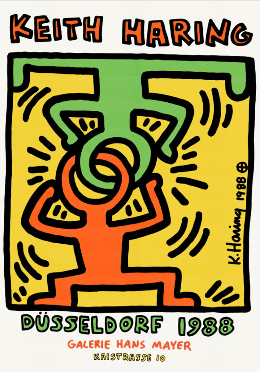 Keith Haring (after), Poster Dusseldorf 1988