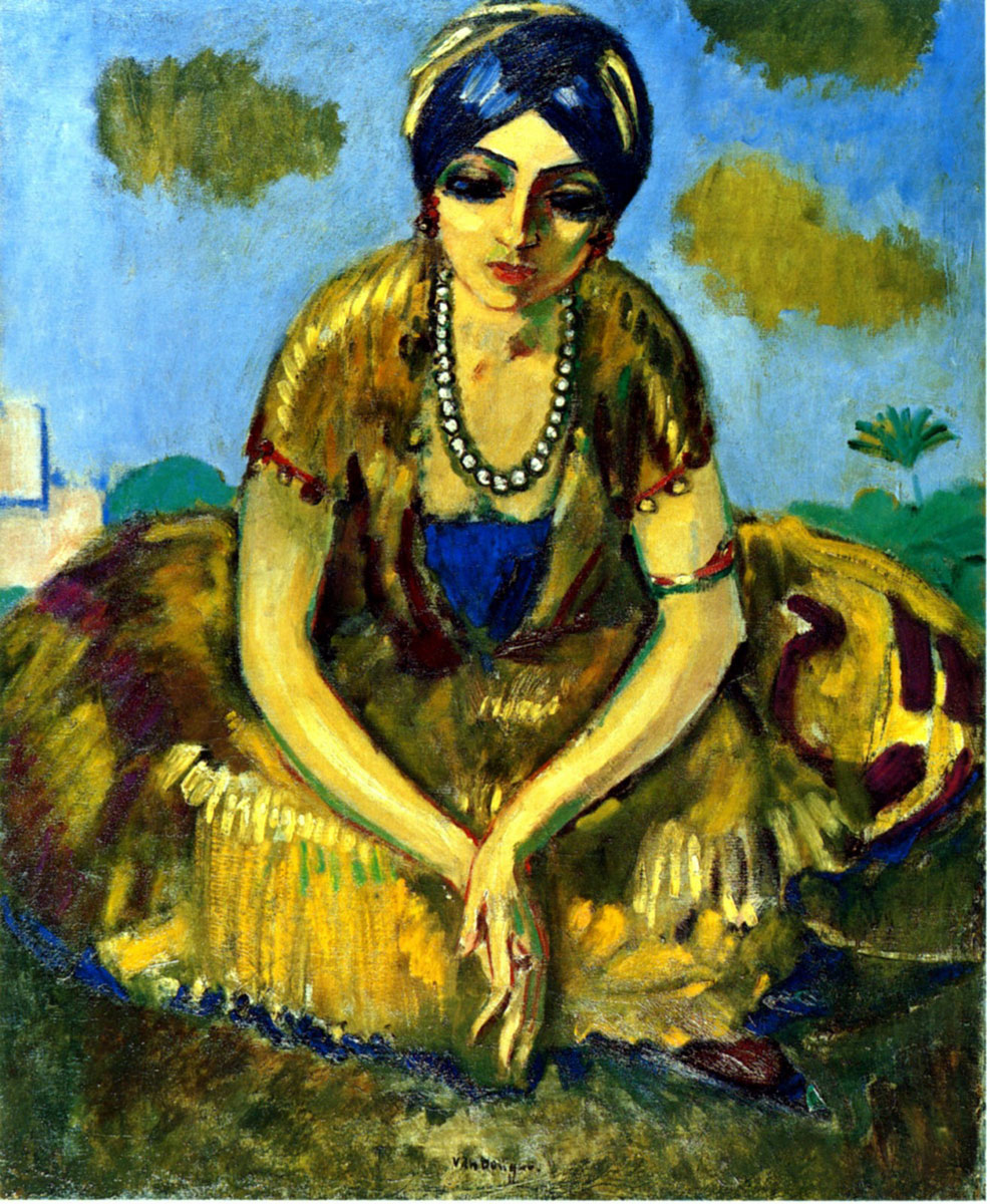 Egipcia con perlas, Print, after Kees Van Dongen, Color print signed on Arches paper in the plate, and publisher's stamp numbered on 150, framed with publisher's certificate, Dimensions 28x38 cm