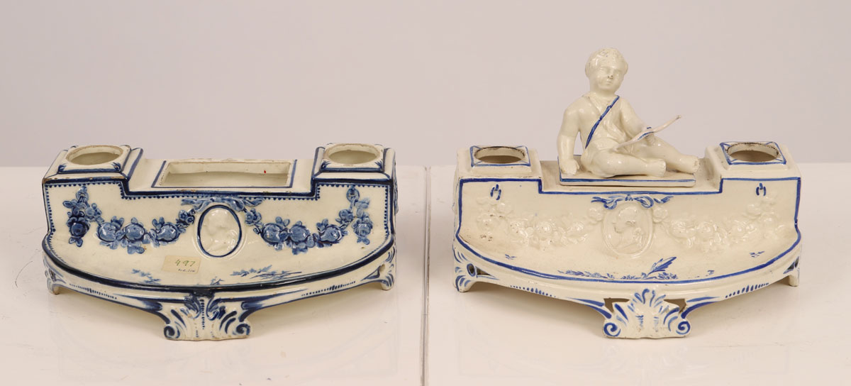 Porcelain inkwells