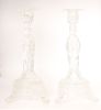 Pair of glass candlestick