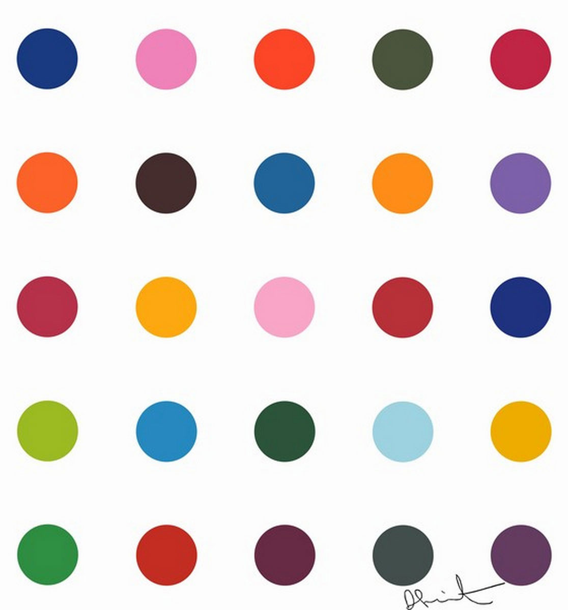 Bromobenzotrifluoride (2010), Print d'après Damien Hirst, épreuve en couleur, signé sur papier Arches dans la planche, cachet de l'éditeur numéroté sur 150, encadré avec certificat de l'éditeur, 28x38cm