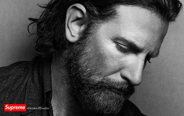 Bradley Cooper, Supreme by Monakoe, Photo imprimée sur papier brillant, Finition argentique, encadré encadré, Taille photo 44,5x28, Taille cadre 54,5x38 cm (passe partout blanc), édité en 5 exemplaires