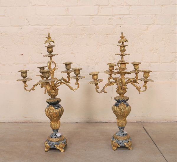 Pair of Rocaille candelabras