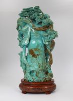 Sage in Carved Turquoise - China