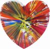 Heart Spin Painting (2009), Print d'après Damien Hirst, épreuve en couleur, signé sur papier Arches dans la planche, cachet de l'éditeur numéroté sur 150, encadré avec certificat de l'éditeur, 28x38cm