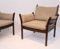 Pair of Scandinavian armchairs Illum Wikkelso for Silkeborg