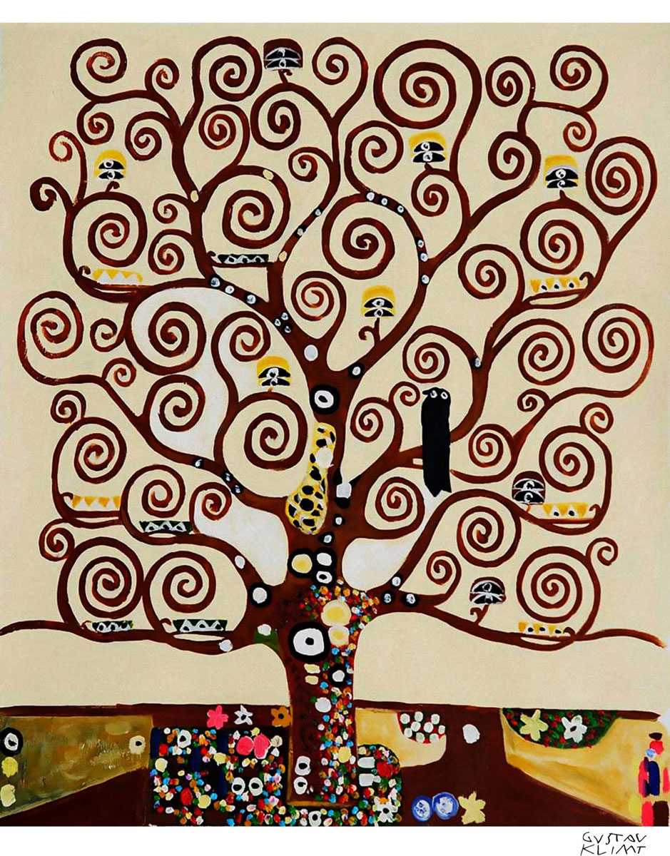 The Tree of Life (1907), Print, after Gustav Klimt, Color print signed on Arches paper in the plate, and publisher's stamp numbered on 150, framed with publisher's certificate, Dimensions 28x38 cm