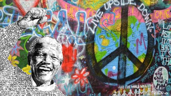 Mandela, BrainRoy, Finition verre acrylique print, encadré en caisse Américaine, Dimension 60 x 100 cm, édité en 6 exemplaires avec certificats