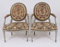 Pair of transitional armchairs