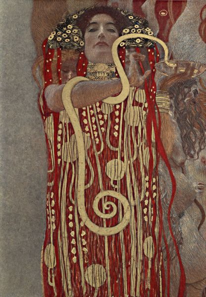 Hygieia (1900), Print, after Gustav Klimt, Color print signed on Arches paper in the plate, and publisher's stamp numbered on 150, framed with publisher's certificate, Dimensions 28x38 cm