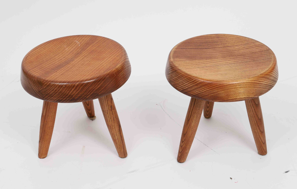 Stools in the style of Charlotte Perriand (1903-1999)