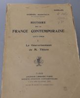 HISTOIRE de France contemporaine. HANOTAUX.