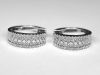 Pair of white gold half-shells set with 96 diamonds G/VS quality for 1,20 c. approx. - Gold 8,21 g