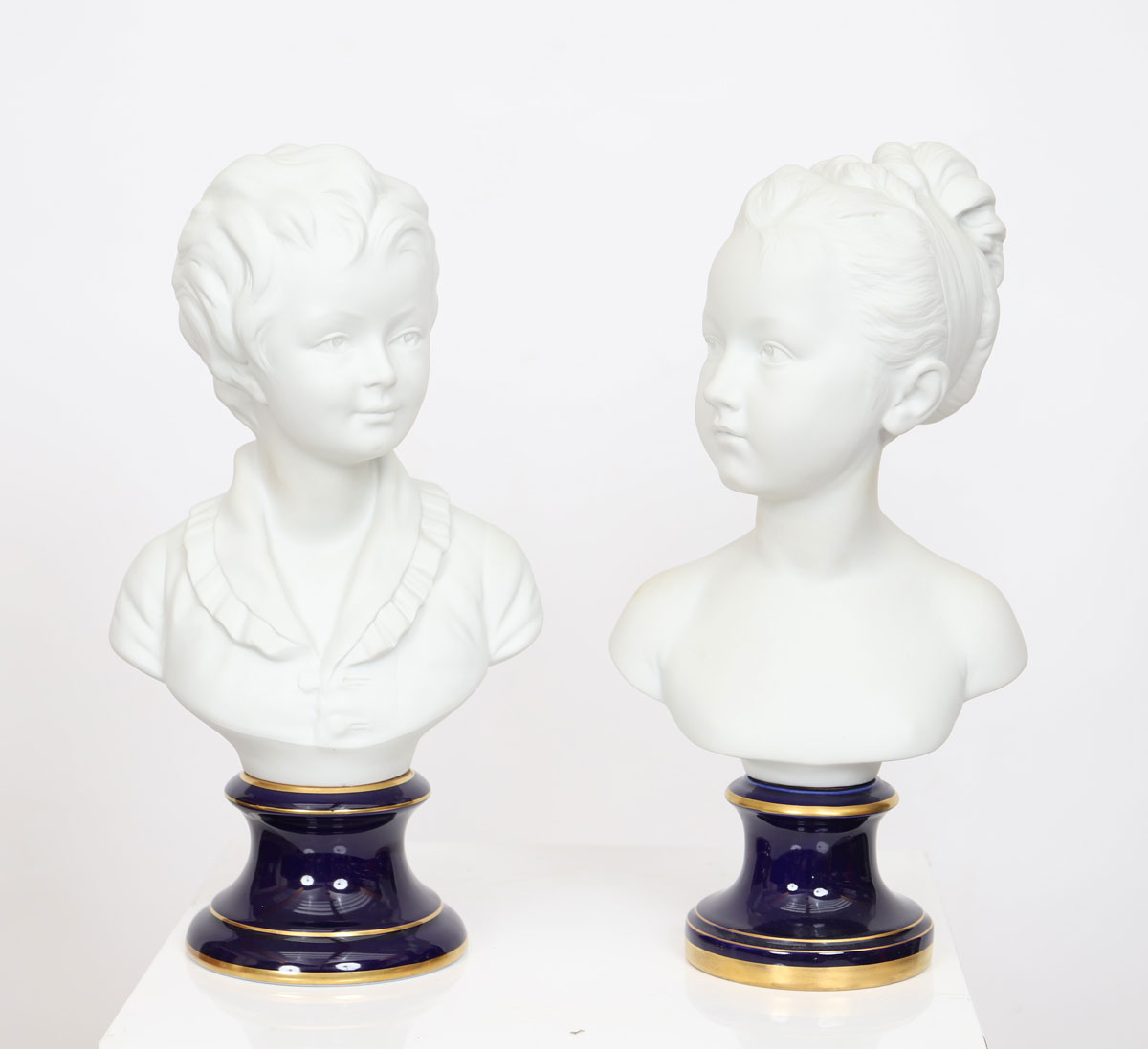 Busts of Louise and Alexandre Brongniart after Jean Antoine Houdon - C.Tharaud - Limoges