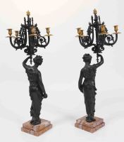 Exceptional pair of Napoleon III candelabra