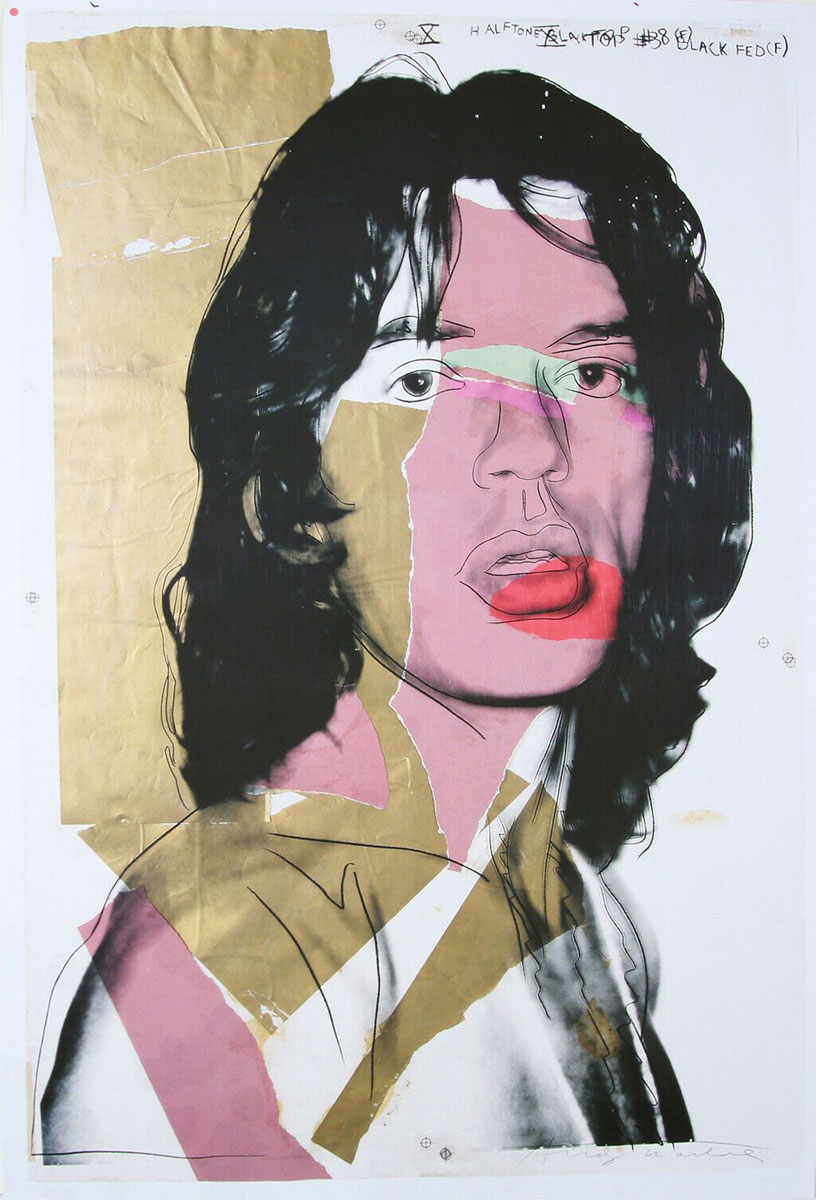 Andy Warhol (after) Mick Jagger, Paper Poster, Dimension 56x84 cm, 5ex