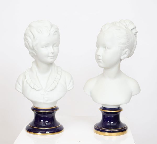 Bustes de Louise et Alexandre Brongniart d'après Jean Antoine Houdon - C.Tharaud - Limoges