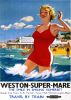 Weston Super Mare, Papier Affiche, Dimension 57x40 cm, 5ex