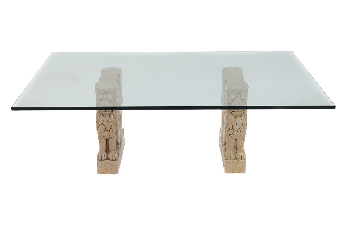 Table basse aux lions